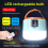 Solar LED Lantern Torch Lamp USB Rechargeable Camping Tent Light 8