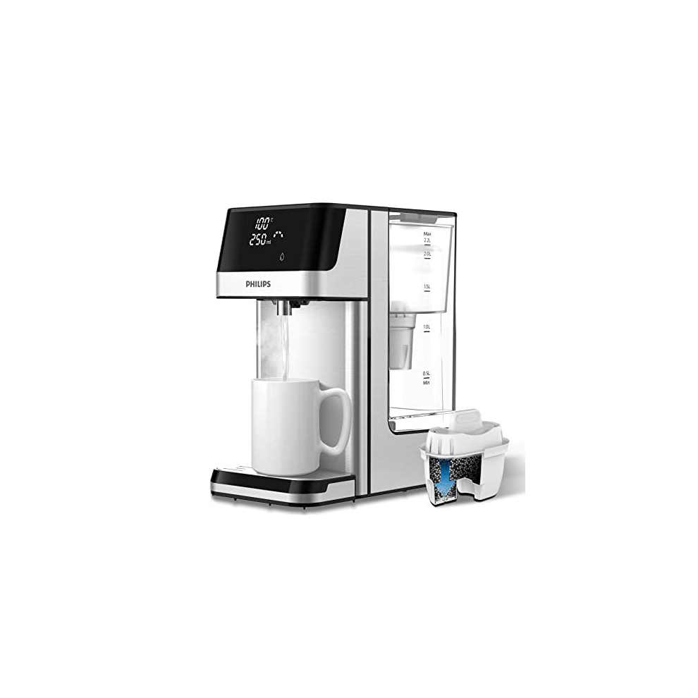 Philips Water Station Add5910m/05: Instant Hot & Ambient Water Dispenser, 2.2L, 6 Temp Presets, Touch Screen, Micro X-Clean Filter, Uk Plug