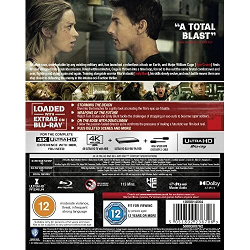 Warner Bros Edge of Tomorrow [4K Ultra HD] [2014] 1