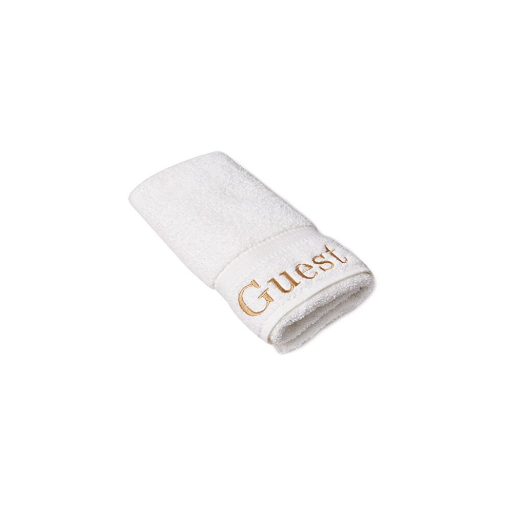 Linum Home Textiles Embroidered Guest Hand Towel Set of 2 White/Gold-image-OPC-PD7RD9B-NEW