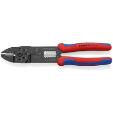 Crimping Pliers black lacquered, with multi-component grips 240 mm (self-service card/blister) 97 22 240 SB