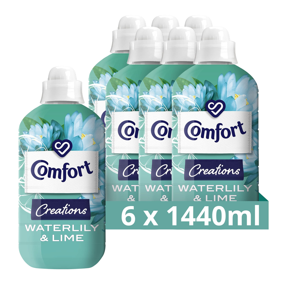 Creations Waterlily & Lime Fabric Conditioner with Stay Fresh technology for 100 days of freshness + fragrance* 6x 1.44