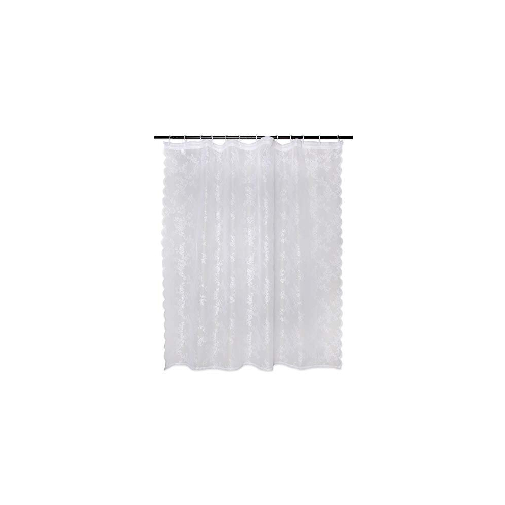 Oceanique Elegant, Modern Flower Blossom Lace Design, Water & Wrinkle Resistant, 100% Polyester, Machine Washable Shower