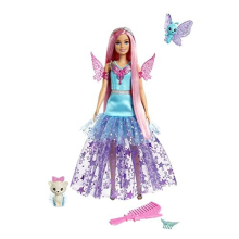 Barbie A Touch of Magic Pop, Malibu met Vleugeldetails, 7-inch Fantasiekapsel, 2 Fabeldieren & Accessoires
