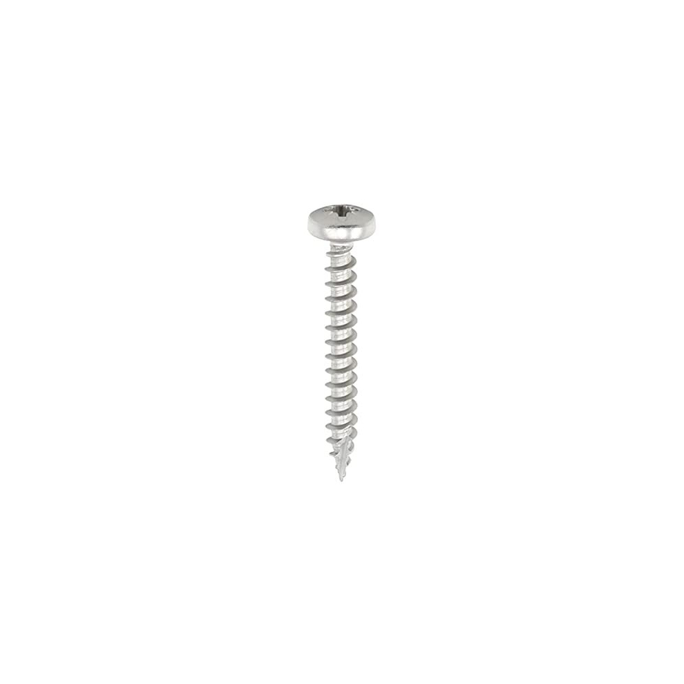 Timco Classic Multi-Purpose Pan Head - 5.0 X 30 - A2 Stainless Steel Woodscrews - Box Of 200