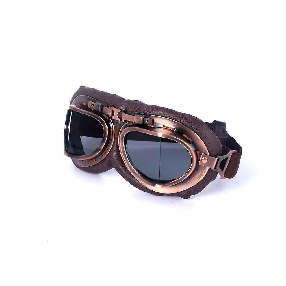 (Gray Lenses) Retro Motorcycle Goggles Vintage Helmet Sunglasses Hiking Ski Eyewear Not,Specified 768611160864