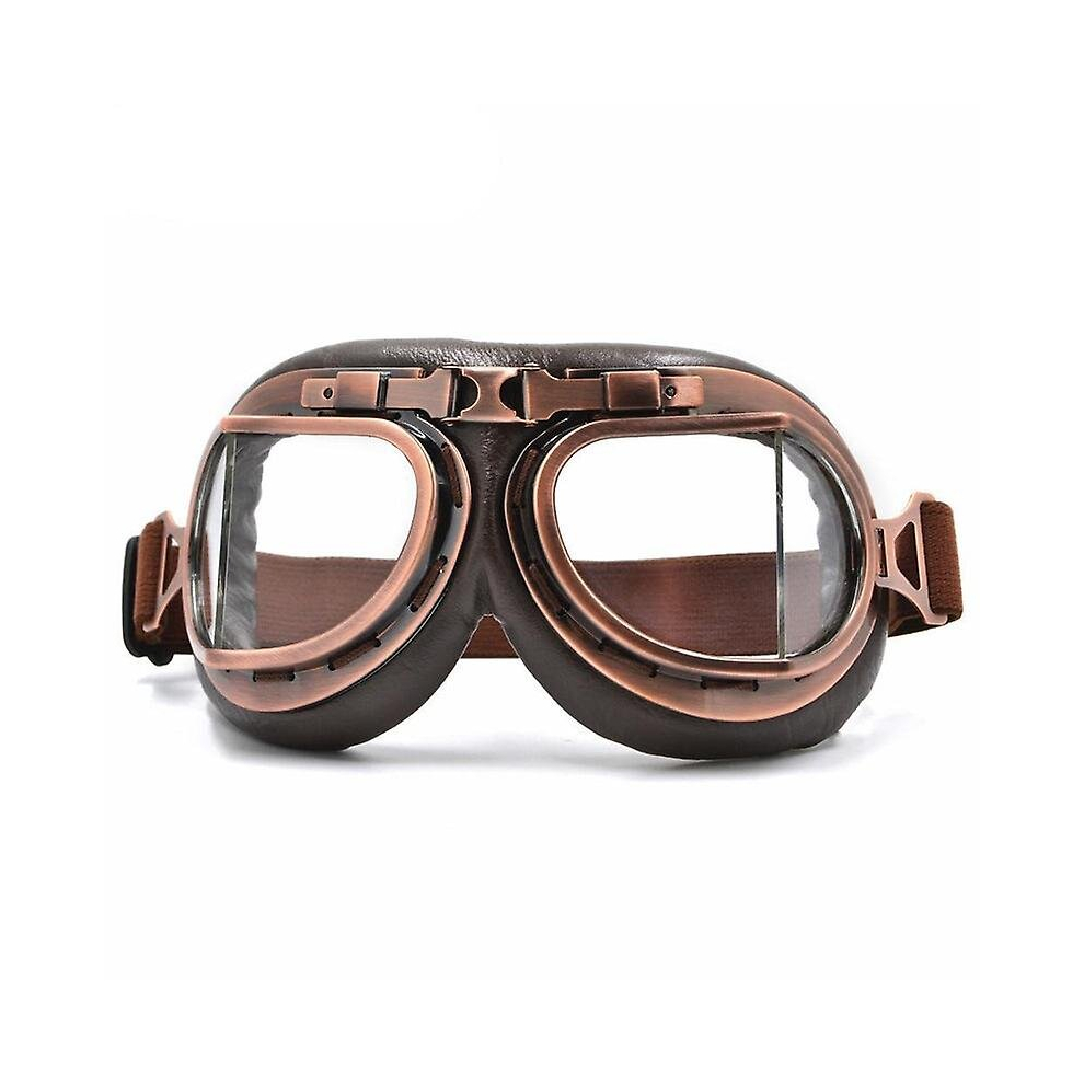 (Transparent Lenses) Retro Motorcycle Goggles Vintage Helmet Sunglasses Hiking Ski Eyewear Not,Specified 768611160895