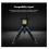 Rechargeable Keychain Work Light LED Camping Lantern, 2Pcs Mini COB Flashlight, 7 Light Modes Multifunctional Portable Mini Pocket Light(Black) 7