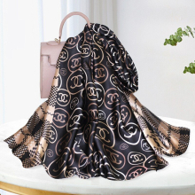 (18) high-grade simulation silk scarf with 180CM long scarf silk mulberry silk scarf shawl sunscreen jacket, women's gifts