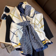 (8) high-grade simulation silk scarf with 180CM long scarf silk mulberry silk scarf shawl sunscreen jacket, women's gifts