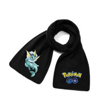 (Scarf ~ 16) Pikachu fall and winter scarf black casual warm printed neck scarf neck protector, children's gifts