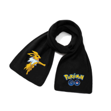 (Scarf ~ 17) Pikachu fall and winter scarf black casual warm printed neck scarf neck protector, children's gifts