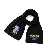 (Scarf ~ 6) Pikachu fall and winter scarf black casual warm printed neck scarf neck protector, children's gifts