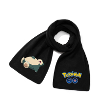 (Scarf ~ 22) Pikachu fall and winter scarf black casual warm printed neck scarf neck protector, children's gifts
