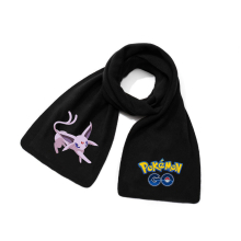 (Scarf ~ 18) Pikachu fall and winter scarf black casual warm printed neck scarf neck protector, children's gifts