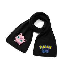 (Scarf ~ 11) Pikachu fall and winter scarf black casual warm printed neck scarf neck protector, children's gifts