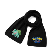 (Scarf ~ 5) Pikachu fall and winter scarf black casual warm printed neck scarf neck protector, children's gifts