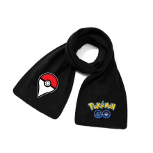 (Scarf ~ 7) Pikachu fall and winter scarf black casual warm printed neck scarf neck protector, children's gifts