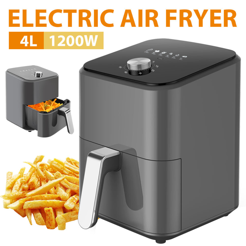 4L Air Fryer Digital Kitchen Oven Lcd Oil Free Low Fat Healthy Frying Cooker UK
