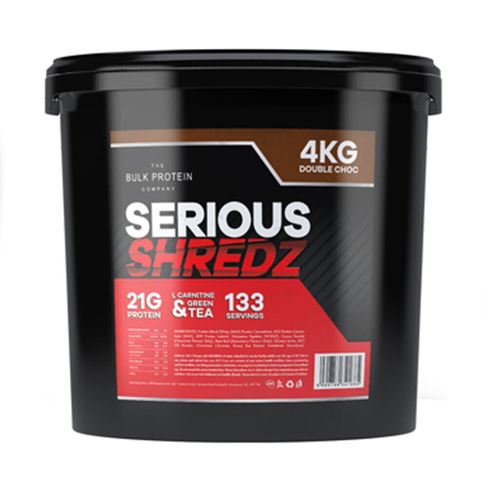 Sunukerr (Double Chocolate) Serious Shredz Diet Whey Protein Powder Shake Fat Loss & Lean Mass Gainer - 4Kg