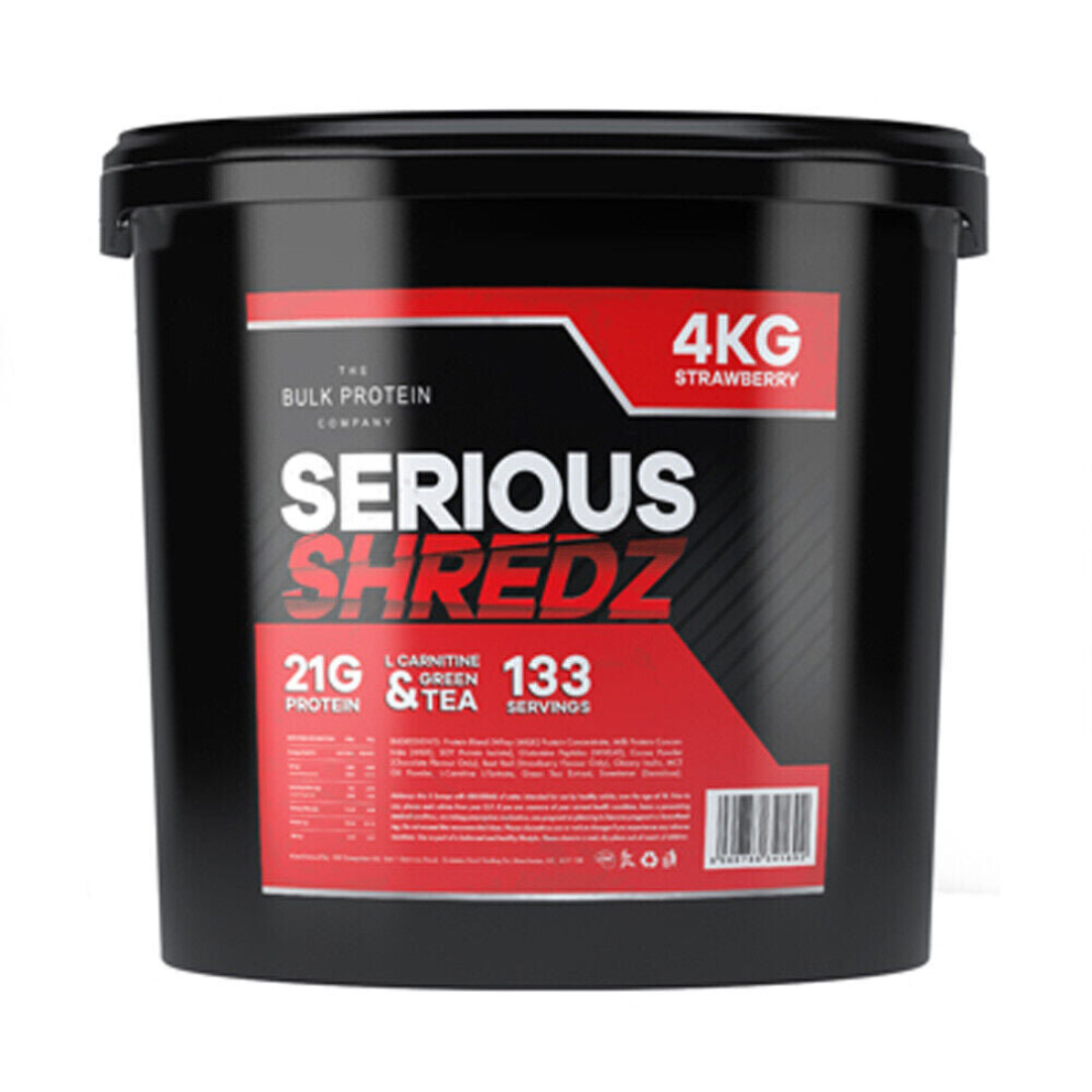 Sunukerr (Strawberry) Serious Shredz Diet Whey Protein Powder Shake Fat Loss & Lean Mass Gainer - 4Kg