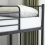 3FT Metal Bunk Bed Single over Single Loft Bed Frame W/ Ladder Safety Guardrail 9