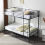 3FT Metal Bunk Bed Single over Single Loft Bed Frame W/ Ladder Safety Guardrail 5