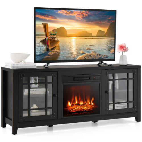 2000W Electric Fireplace Insert TV Stand for TVs up to 65 Inches on OnBuy