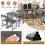Casart Industrial 5 PCS Dining Table Set 4 Chairs w/ Backrest & Rectangular Kitchen Table 9
