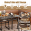 Casart Industrial 5 PCS Dining Table Set 4 Chairs w/ Backrest & Rectangular Kitchen Table 6
