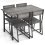 Casart Industrial 5 PCS Dining Table Set 4 Chairs w/ Backrest & Rectangular Kitchen Table 2