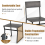 Casart Industrial 5 PCS Dining Table Set 4 Chairs w/ Backrest & Rectangular Kitchen Table 7