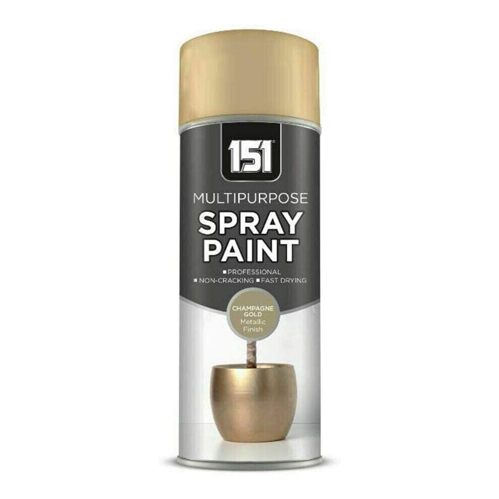 151 Multi Purpose Spray Paint Champagne Gold Metallic Finish 400ml
