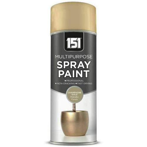 151 Multi Purpose Spray Paint Champagne Gold Metallic Finish 400ml 2