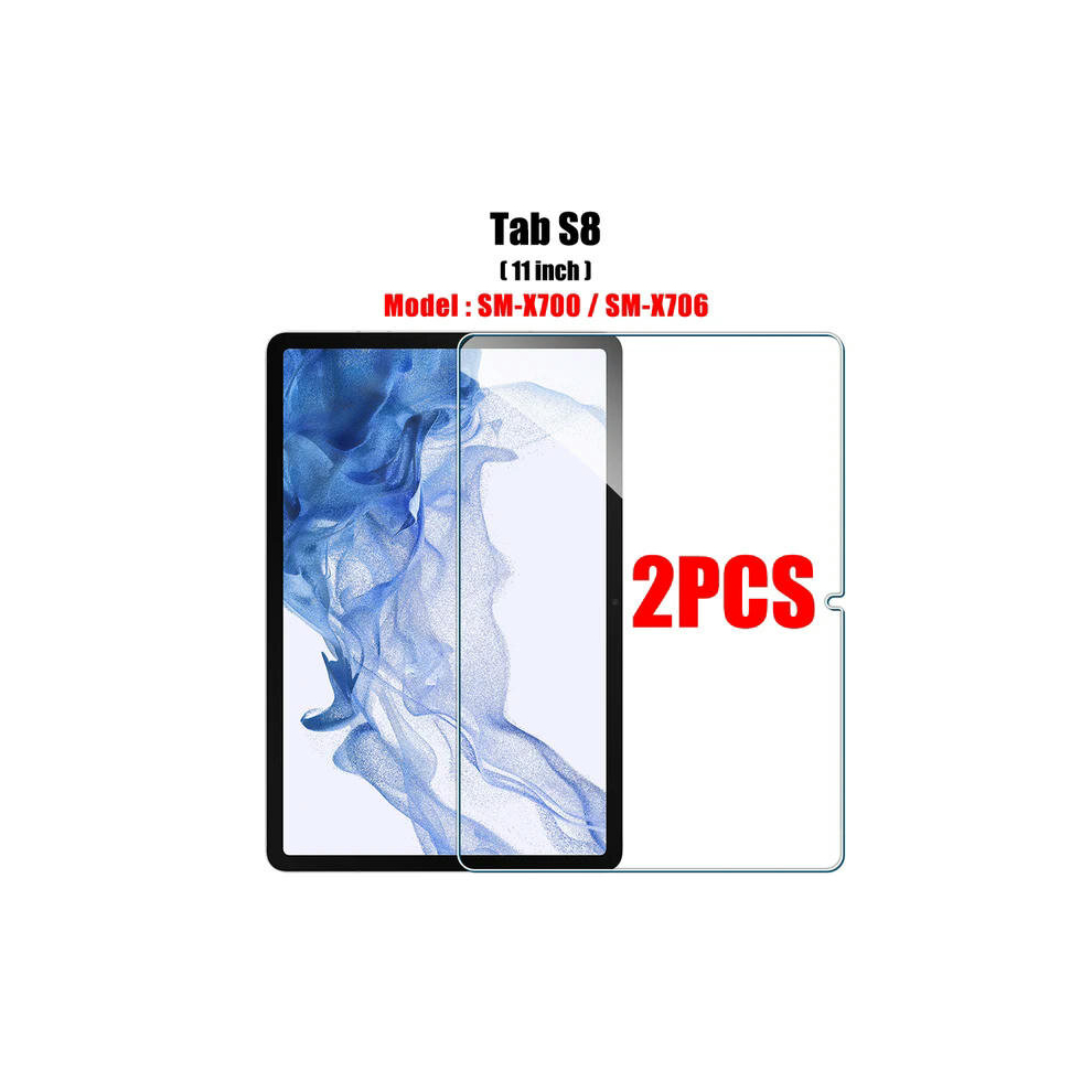 (2pcs Tab S8) 2PCS Tempered Glass Screen Protector for Samsung Galaxy Tab S8 Ultra Plus S6 Lite S7 Fe A7 Lite A8 S9 A9 Tablet Accessories Film