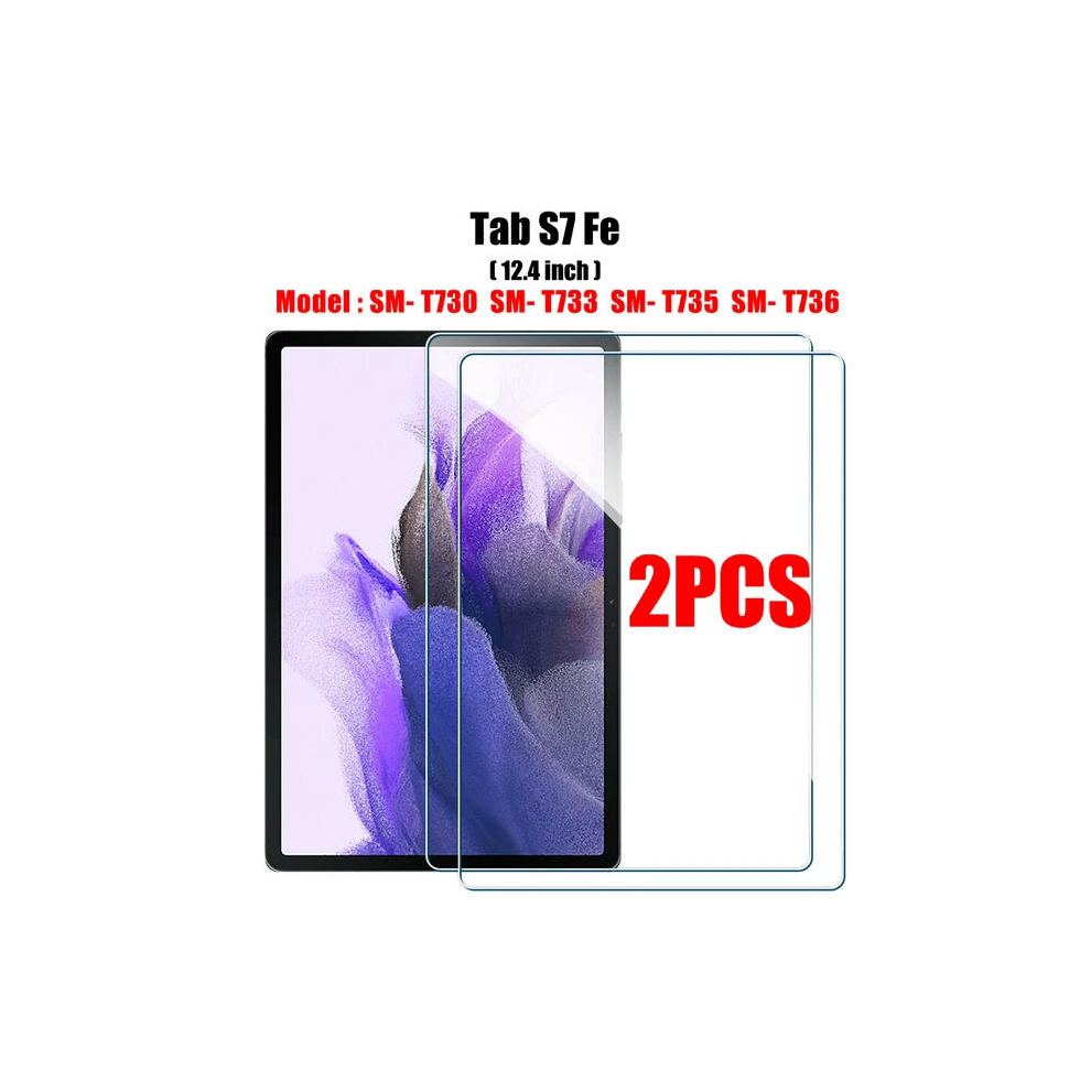 (2pcs Tab S7 Fe) 2PCS Tempered Glass Screen Protector for Samsung Galaxy Tab S8 Ultra Plus S6 Lite S7 Fe A7 Lite A8 S9 A9 Tablet Accessories Film