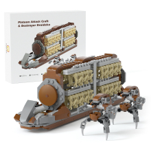 Star Wars Droid Carrier Building Set, 283 Pieces, 32 Battle Droid Minifigures with Blasters (Optional 4 Blue Pilot Droids)