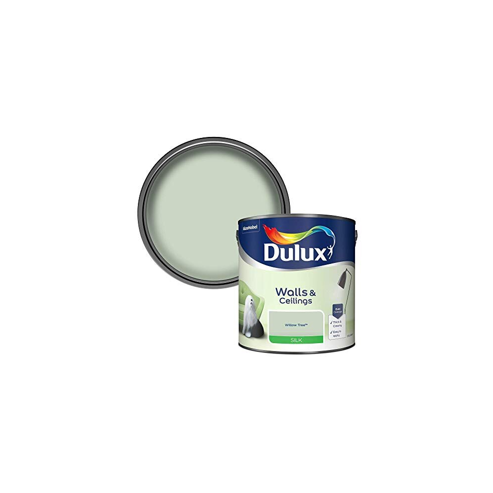 Dulux 500007 Silk Emulsion Paint For Walls And Ceilings - Willow Tree 2.5L