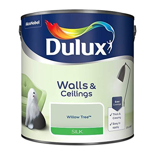 Dulux Dulux 500007 Silk Emulsion Paint For Walls And Ceilings - Willow Tree 2.5L 1