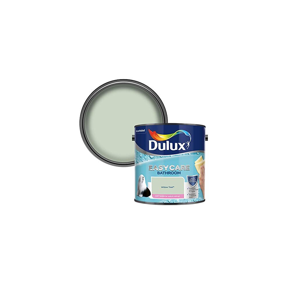 Dulux 500001 Easycare Bathroom Soft Sheen Emulsion Paint For Walls And Ceilings - Willow Tree, 2.5 Pack of 1