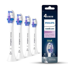 Philips Sonicare Brush Heads, S2 Sensitive Brush Head with Ultra-Soft bristles for Sensitive Teeth and Gums, White, 4-Pack, Model HX6054/10