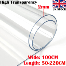 (50X60Cm/19.7"X23.6") 2Mm Thick Clear Transparent Vinyl PVC Tablecloth Table Protector Plastic Cover