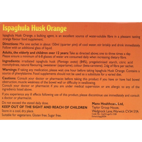 Ispaghula Husk Orange Granules Sachets, 30 Sachets 2