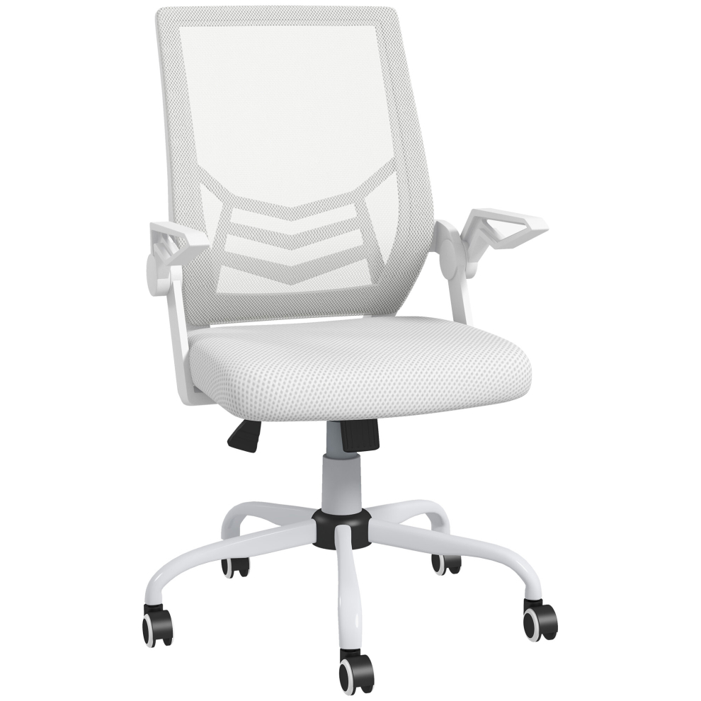 Vinsetto Mesh Swivel Office Chair Task Computer Chair w/ Lumbar Support, White
