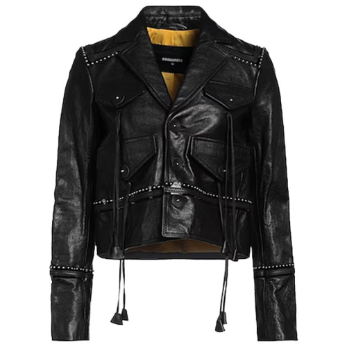 Dsquared2 (EU 38) DSQUARED2 Womens Biker Leather Jacket