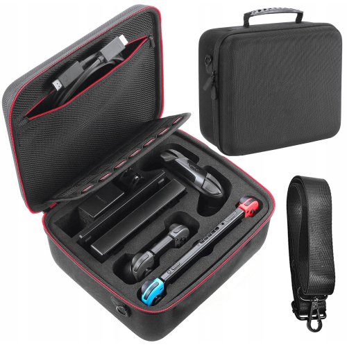 Protective Hard Travel Case for Nintendo Switch & Switch OLED - Large Storage with Soft Foam, Reinforced Carry Handle 2