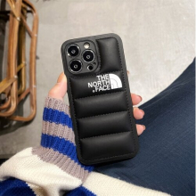 (Black, For iPhone 14 Pro Max) The North Face Winter Down Jacket Phone Cases For iPhone 11/12/13/14 Pro Max X Xr