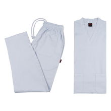 (Sky Blue, L) Medical TOP & TROUSER SCRUB SET 100% Cotton scrubs