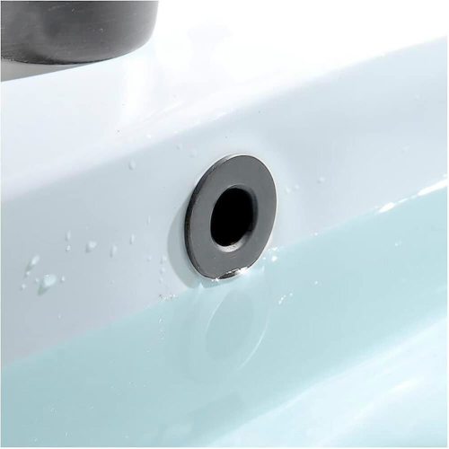 NES Home Nes Home Basin Overflow Ring Replacement Overflow Sink Hole Cover Matt Grey