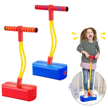 (Blue) Kids Sports Games Toys Foam Pogo Stick Jumper Fun Fitness Equipment